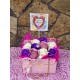 Τσαντάκι με soap roses και stick Σ'αγαπώ Μα΄μά